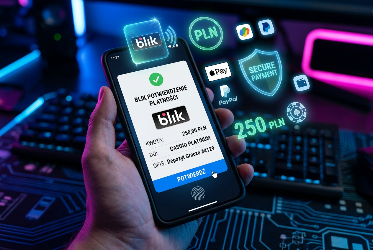 Interfejs płatności mobilnej BLIK w nowoczesnym kasynie online 2026
